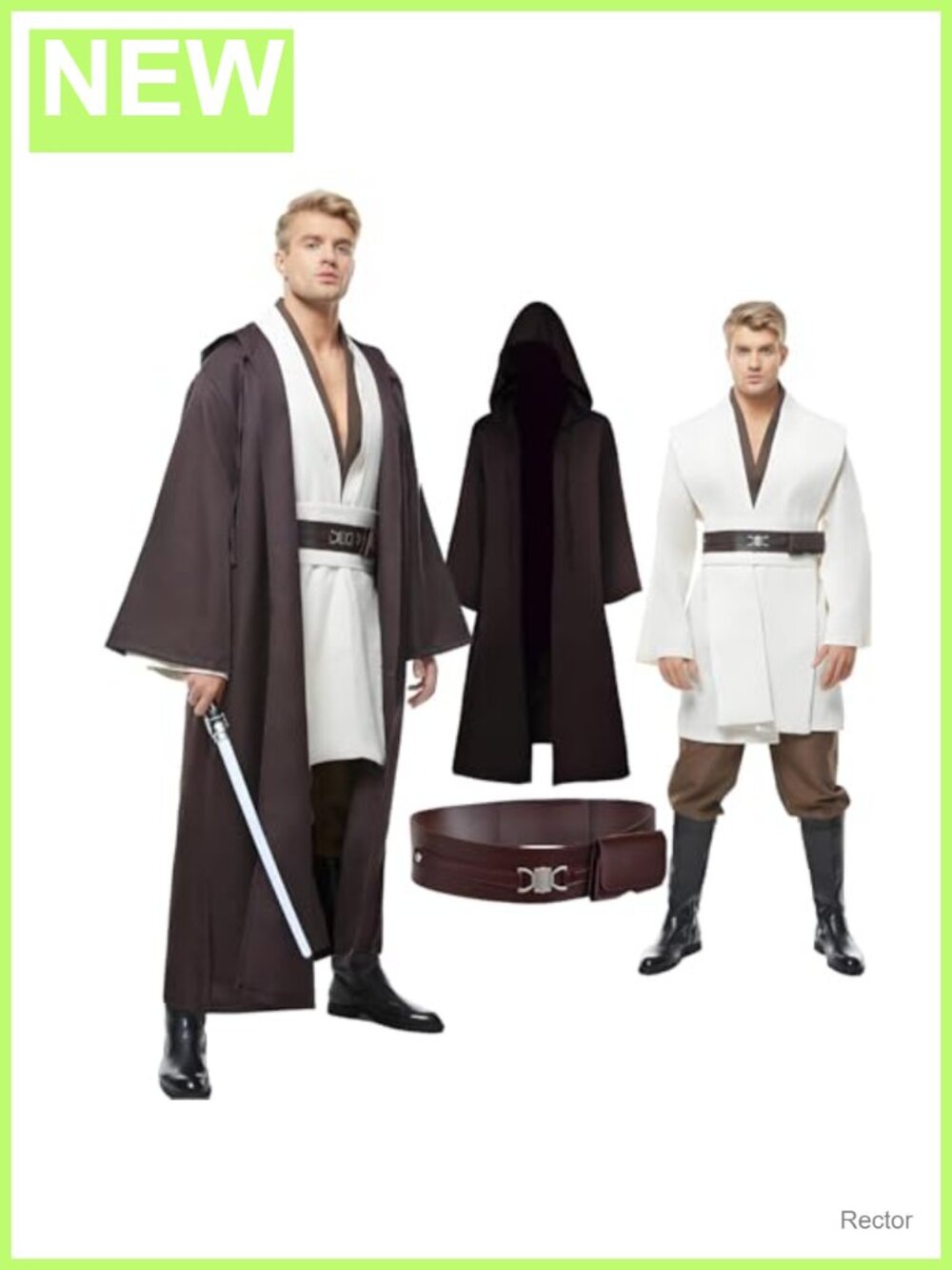 Men's Hooded Tunic Robe Costume Cosplay Halloween Uniform